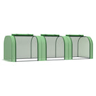 Outsunny - Serre tunnel mini PE 9,7 pi L x 3 pi l x 2,6 pi H avec armature en acier et portes zippées- Serre de jardin avec tubes en acier de haute qualité et couverture en PE  
