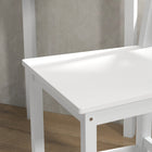 HOMCOM Counter Height Bar Stools with Back and Footrest - White - 2 Pack-Painted surface is water-resistant and easy to clean
