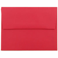 JAM Paper A2 Coloured Recycled Invitation Envelopes - 4 3/8 x 5 3/4 - Red Recycled - 100 Pack-Our premium envelopes are made from 30% recycled high quality, smooth paper that features a straight flap gum closure