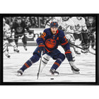 Leon Draisaitl Oilers Action - Framed Canvas - 31" x 22"-Premium canvas print with gallery-wrapped edges