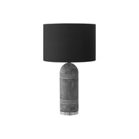 Monarch Specialties 28" H Contemporary Table Lamp - Grey Resin / Black Shade-A chic 28"h table lamp featuring a grey resin body with the look of natural stone, resting on a clear acrylic base and complemented by a sophisticated black fabric shade, for the perfect accent piece in any contemporary living room, bedroom, or office space