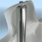 Azar - Buste de mannequin masculin et féminin en plastique blanc - Base métallique carrée de 12 po - Paquet de 2-5