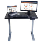 Victor Height Adjustable Compact Full Electric Standing Desk - 3' Wide - Black-Cable storage under the tabletop keeps your workspace clean and organized