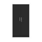 Ceha Canada BDM 180 Storage Cabinet with Fixed handle - Black-270° METAL HINGES: Doors open fully with strong metal hinges, providing wide access