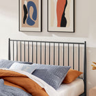 Modway Adair Spindle Metal King Platform Bed - Charcoal-Wood Slat Support System