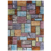 Modway Success Nyssa Abstract Geometric Mosaic Area Rug - 5 ft W x 8 ft L - Multicolored-Abstract Geometric Mosaic Area Rug
