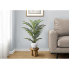 Monarch Specialties - Plante Artificielle - 28 po H - Palmier - Mis En Pot - Touche Réelle - Feuilles Vertes - Pot Blanc-Douze feuilles de palmiers vertes luxuriantes, réalistes, et réglables au toucher réel apportent une sensation tropicale