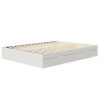 Nexera Hunter 2-Drawer Storage Bed - Queen Size - White-Customizable Layout:Adaptable to room layout preferences. Accommodates both left and right drawer placement effortlessly