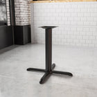 Flash Furniture – Base de table de restaurant en x en fonte de 33 x 33 po, avec hauteur de table de 4 po de diamètre, noir-Base de table de restaurant