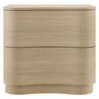 Modway Mirae 2-Drawer Curved Nightstand - Brushed Light Oak-7