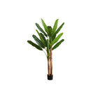 Monarch Specialties - Plante Artificielle - 83 po Heur - Bananier - Mis En Pot - Touche Réelle - Feuilles Vertes - Pot Noir-Le bananier artificiel de 83 pouces de haut, avec ses 16 grandes feuilles vertes panachées, est un élément vivant et tropical pour la maison ou le bureau