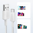 Anker 322 USB-A to USB-C Cable - 6' Braided - White-It meets USB-IF’s strict safety standards to ensure that the product remains safe while charging