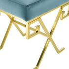 Modway Twist Performance Velvet Bench - Sea Blue-Maximum Weight Capacity: 331 lbs