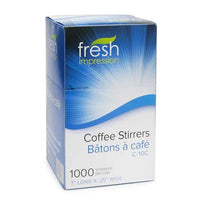 Icon Global - Fresh Impression Bâtonnets à café en bois, 7 po - paquet de 1000-Bouleau bâtonnet à remuer