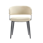 Manhattan Comfort Luce 22" Modern Textured Leatherette Upholstered Dining Chair - Sand-Modern Dining Chair for Dining Room and Task Use