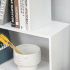 HOMCOM - Bibliothèque géométrique en bois à 6 niveaux - blanc-Matériau : Panneau de particules de qualité E1 