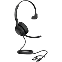 Jabra Evolve2 50 Mono Wired USB-C/A and Bluetooth Headset - Unified-Work-anywhere professionalism, with noise cancelling microphone technology