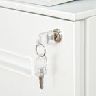 Vinsetto Adjustable Partition Filing Cabinet - White-Includes a central locking system that secures all drawers with a single turn of the key
