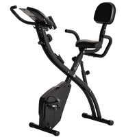 Soozier - Vélo D’Exercice Pliant 3 En 1 Avec Résistance Magnétique À 8 Niveaux - Noir-Répond à vos besoins de modelage du corps, musculation et fitness, entraînement de la taille, des hanches, des jambes et des bras  