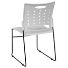 Flash Furniture HERCULES Series Sled Base Stack Chair with Air-Vent Back - White-White Plastic Seat and Back