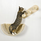 PawHut 3-Piece Cat Wall Shelf with Hammock, Scratching Post and Platforms-Assembly required