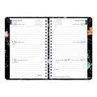 Blueline - 2026 Agenda hebdomadaire/mensuel Dramatic Floral avec couverture imprimée - 8 po x 5 po - Bilingue-Reliure à spirale double avec couverture souple imprimée