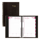 Brownline 2026 CoilPro Daily Planner Hard Cover with Twin-Wire Binding - 8" x 5" - Black - English-12-Month: January 2026 to December 2026