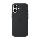 Apple iPhone 16 Silicone Case with MagSafe - Black-Made with a 55 percent recycled silicone material, the case has a silky, soft-touch finish on the exterior that feels great in your hand. And on the inside, there’s a soft microfibre lining for even more protection