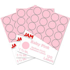 JAM Paper Round Circle Label Sticker Seals, 1 2/3 inch diameter, Baby Pink, 3 Sets of 120 (147628279g)-Size: 1.66"