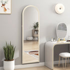 HOMCOM Arched Full Body Mirror - 21" W x 64" H - White-Colour: White 