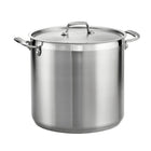 Tramontina - Marmite couverte de 20 Qt en acier inoxydable Gourmet-Poignées en acier inoxydable rivetées de précision avec couvercle en acier inoxydable 18/10 premium