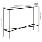 Hudson&Canal - Console Henley 42" de largeur avec plateau en verre - Bronze noirci-9