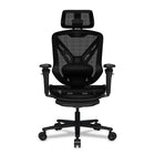 COUGAR Speeder Mesh Reclining & Tilting Chair with Retractable Footrest - Black-Lumbar Support Adjustment: 3cm height adjustment range for optimal lower back support
