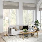 Hudson&Canal Josephine 62" Tall Floor Lamp with Fabric Shade - Brass/White-Paired with a white drum fabric shade