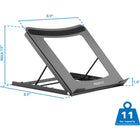 Mount-It! Portable Folding Laptop Stand - Black-Materials: Powder-coated steel