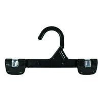Eddie's 8" Bottom Hangers With Push Clips and Plastic Hook - Black - 200 Pack-Bottom Hanger With Push Clips and Plastic Hook
