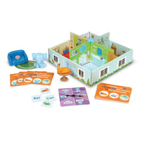 Learning Resources Elephant In The Room Activity Set - Set of 48-A fun way to learn positional words: Kids learn words like in, on, under, and more as they place the animals and objects in one of four rooms!