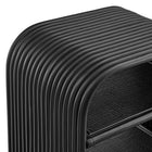 Modway Eve Curved Natural Rattan Side Table - Black-7