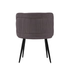 Manhattan Comfort - Lot de 2 chaises de salle à manger modernes Kaya 58 cm, revêtement en velours gris-Assemblage à domicile requis Tout le matériel inclus