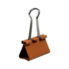 JAM Paper Colourful Binder Clips - Medium - 1 1/4" - Orange - 15 Pack-Binder clips' strong hold keeps stacks of loose paper securely fastened together, without the risk of slipping or falling out