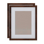 Decent Living - Cadre photo en bois massif - Couleur noyer - 14x18pouce - Paquet de 2-Bois massif 100 % naturel (Okan/Teck)