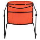 Flash Furniture HERCULES Series Orange Ultra-Compact Stack Chair with Black Powder Coated Frame-15 Gauge Steel Frame
