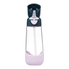 b.box - Tritan Drink Bottle - 600ml - Indigo Rose-Spill-proof straw and robust handle for school and on-the-go