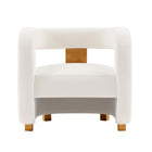 Manhattan Comfort - Amirah fauteuil d’appoint moderne en velours capitonné 28,94" - blanc-Chaise d’appoint moderne pour le salon