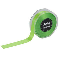 JAM Paper Double Faced Satin Ribbon - 7/8" W x 25 yd. - Lime Green-Colour: Lime Green