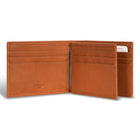 Champs - Portefeuille Center Wing en Cuir Denim - Beige/Noir-Compartiment double pour billets
