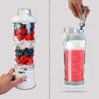Total Chef Cordless Portable Blender - 20 oz - White-Fast-flowing drinking spout with spill-proof locking cover