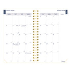 Blueline - 2026 Agenda hebdomadaire Blossom avec couverture en poly - 6 po x 3-1/2 po - Designs assortis - Bilingue-Coins détachables