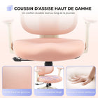 MotionGrey - Chaise de bureau ergonomique Mellow - Dossier en maille haute avec accoudoirs réglables - Rose-Respirabilité - Dites adieu à l’inconfort lié à la surchauffe lors de longues heures en position assise. Notre chaise est équipée d’un maillage élastique de haute qualité qui améliore la circulation de l’air et réduit considérablement l’accumulation de chaleur. Cette conception vous permet de rester au frais, confortable et concentré, tout en favorisant une meilleure circulation et un confort durable
