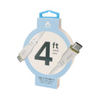 Amaze 4' USB-C to C Cable - White-4ft Length: Compact and convenient for daily charging needs
